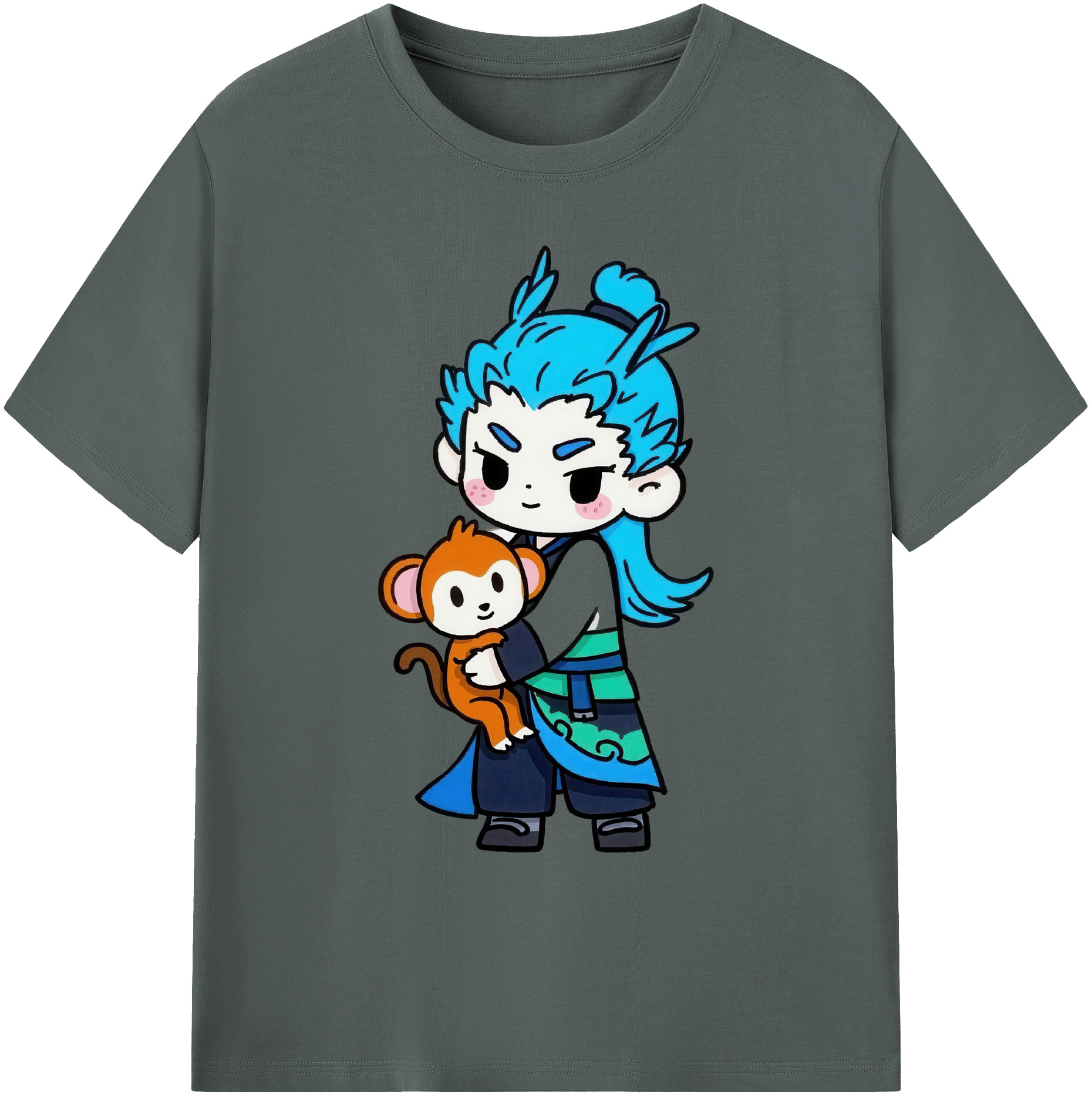 （画像用） Ne Zha 2 ナタ 魔童の大暴れ 綿100％ メンズ半袖Tシャツ｜肌触りやわらか＆通気性